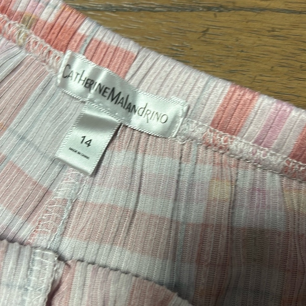 Catherine Malandrino Pink and White Pajama Set - Picture 6 of 6
